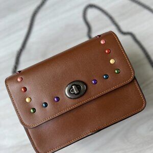 Coach with Rainbow Rivets Crossbody Bag